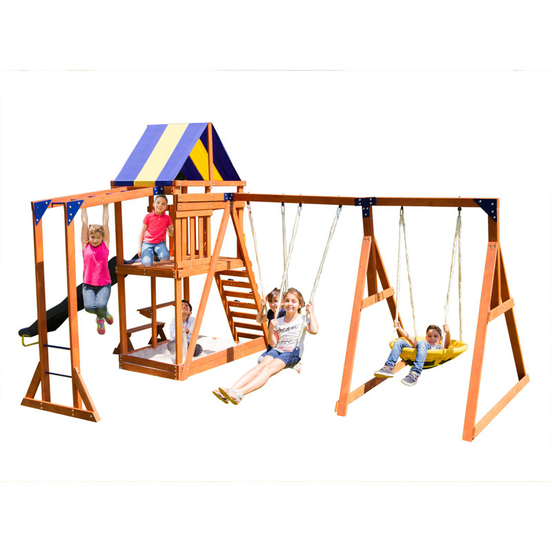 Sportspower Grand Mesa Wooden Swing Set with Lifetime Warranty on 8